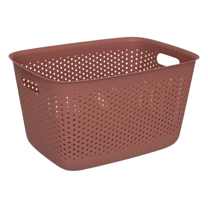 Panier "Tila" 17L sienne en plastique