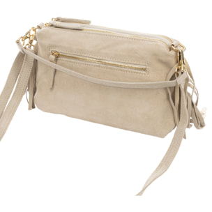 Benedetti Bolso de hombro Mujer. Piel auténtica Gamuza.