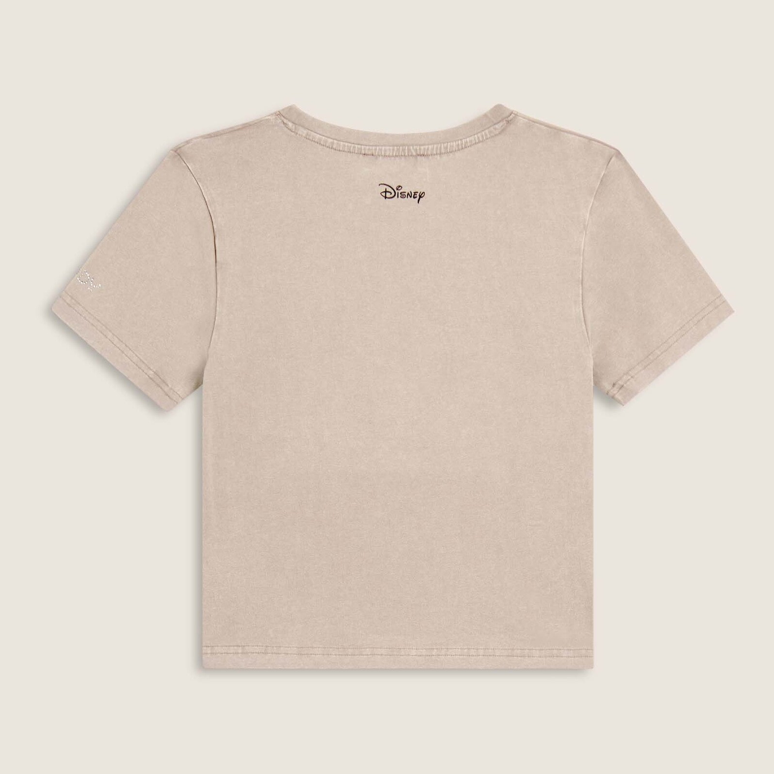 T-shirt cropped da donna con Mickey Mouse in strass