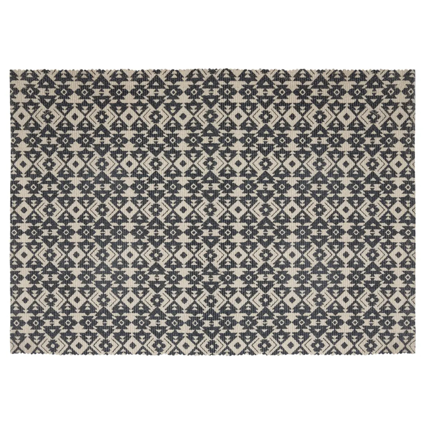 Tapis imprimé Gris en coton 60x90