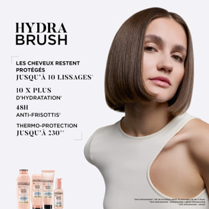 Dessange Hydra-Brush Shampooing Hydra-Protecteur pour Cheveux Exposés aux Appareils Chauffants 280ml Lot de 2