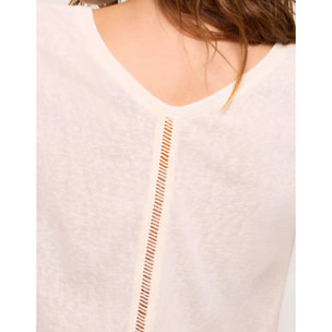 Camiseta Tirantes Detalle Calado Espalda Beige - Kia