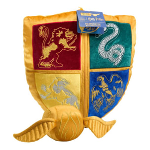 Harry Potter Cuscino Con Peluche Figura Quidditch Crest & Boccino D'oro Noble Collection