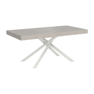 Tavolo allungabile 90x180/440 cm Karida cashmere gambe bianche