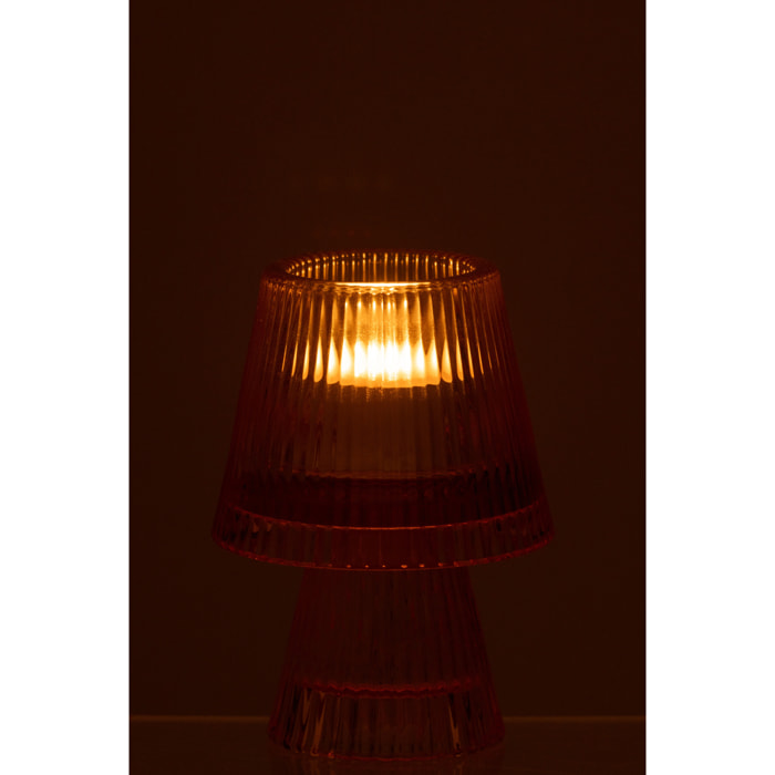 J-Line bougeoir Chapeau - verre - orange
