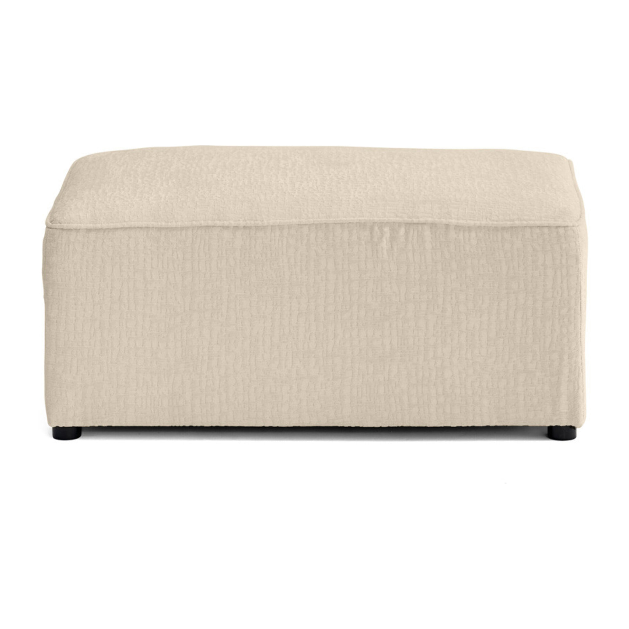 Topaze - pouf - en tissu velours relief - Beige