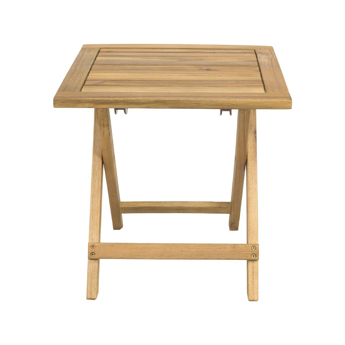 Table basse de jardin pliante en bois "Portimao" - 40 x 40 x 40 cm - Marron