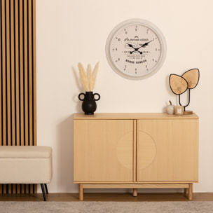 Horloge "Citation" - noir & blanc D60 cm