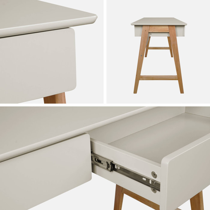 Bureau décor bois 2 tiroirs TOMMY