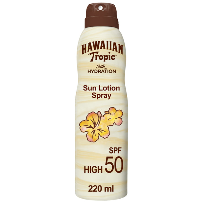 Pack de 2 - Hawaiian Tropic - Brume air soft Silk Hydration SPF50, 220 ml