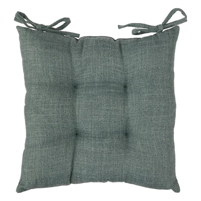 Galette de chaise "Clem" vert foncé 38x38cm