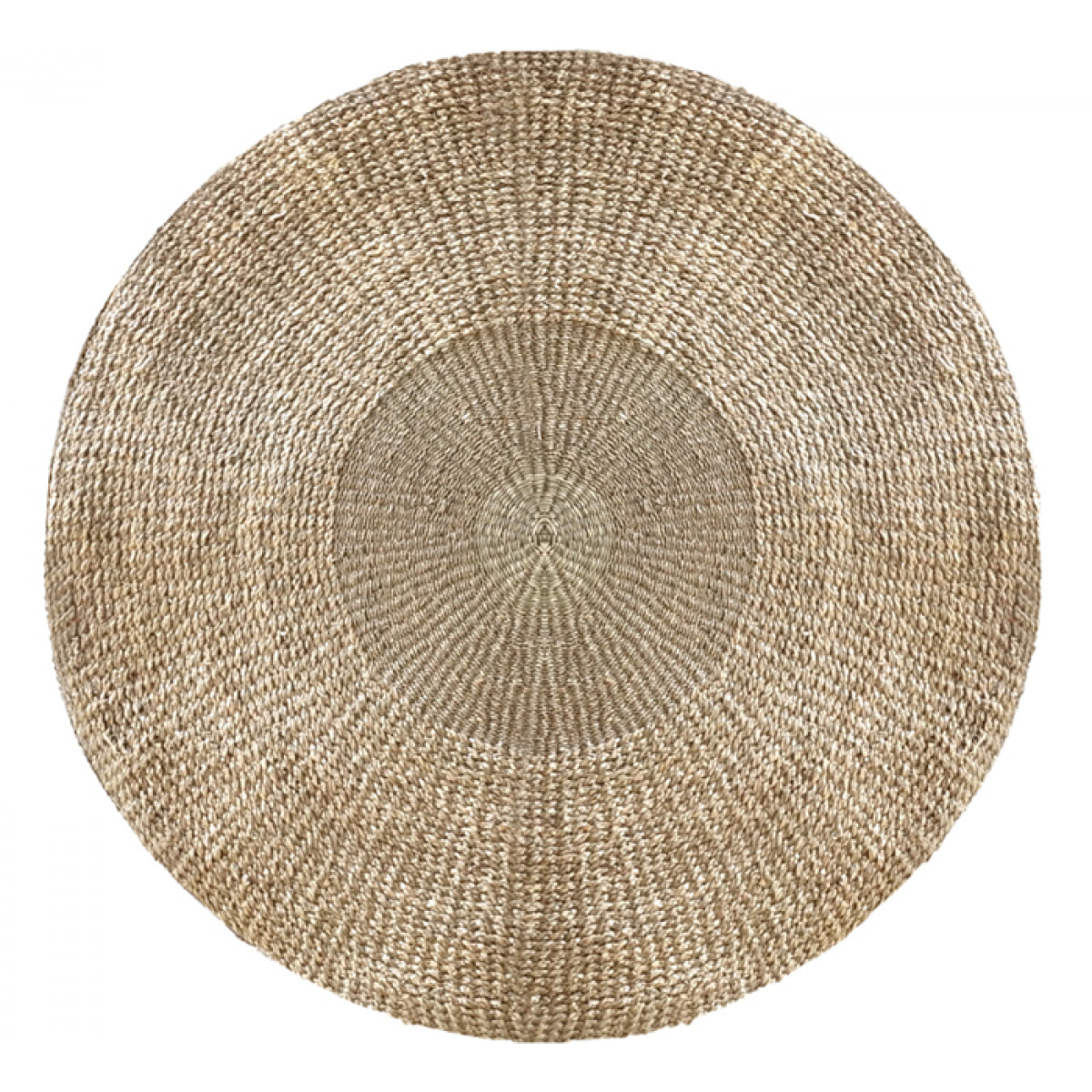 Tapis rond naturel en posidonie 120 cm - Tanzanie