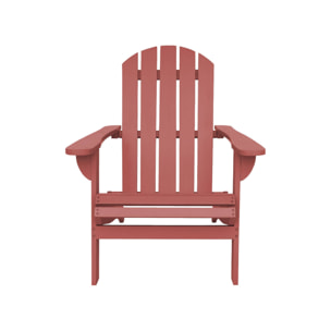 Fauteuil adirondack terracotta en bois d'acacia avec accoudoirs KERINA. plusieurs coloris. 90 x 71 x 91.5 cm