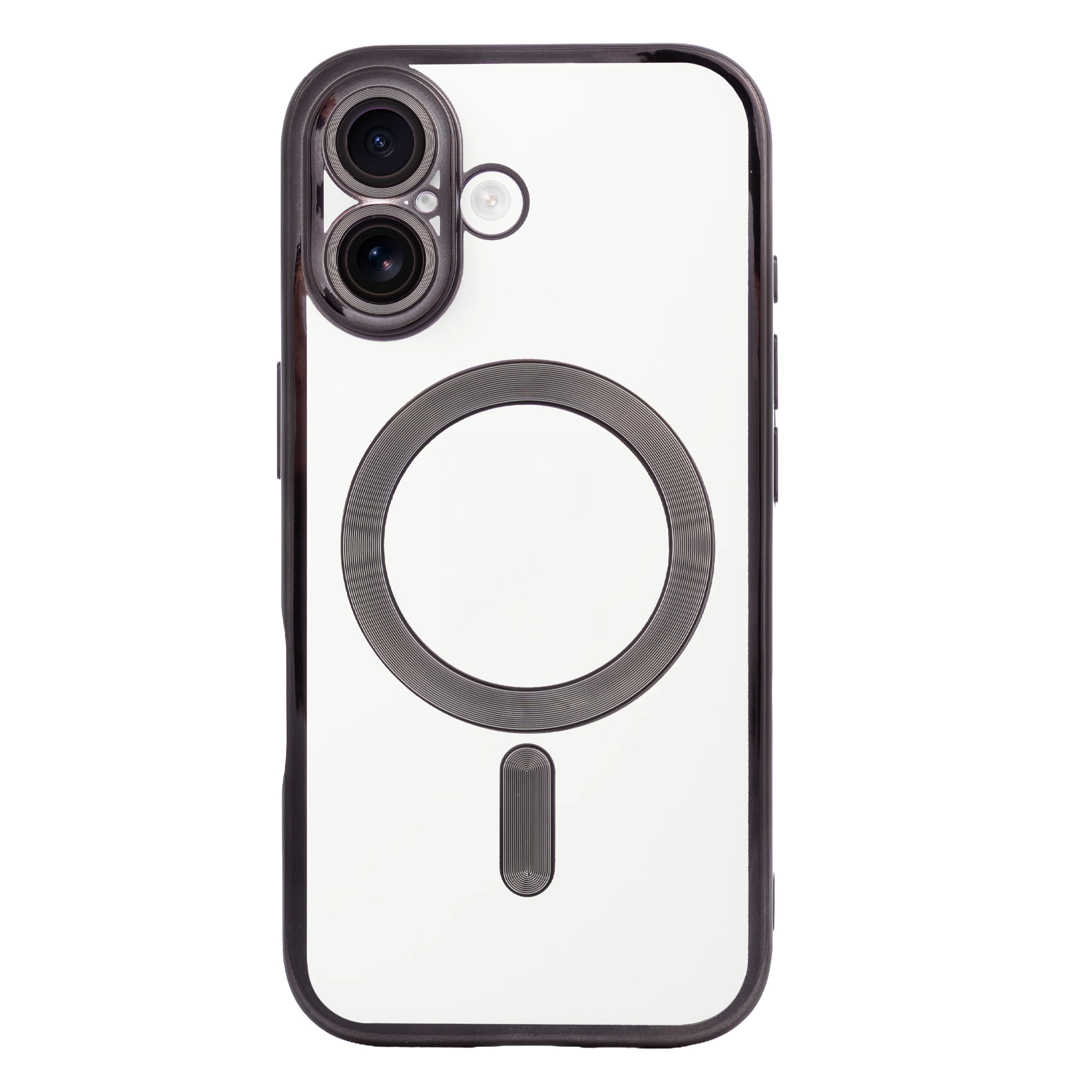 Carcasa magnética transparente con cámara cubierta, antichoque y antihuellas. Magsafe para iPhone 17.