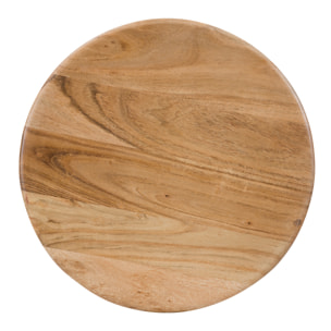 Tabouret rond Modasa en acacia