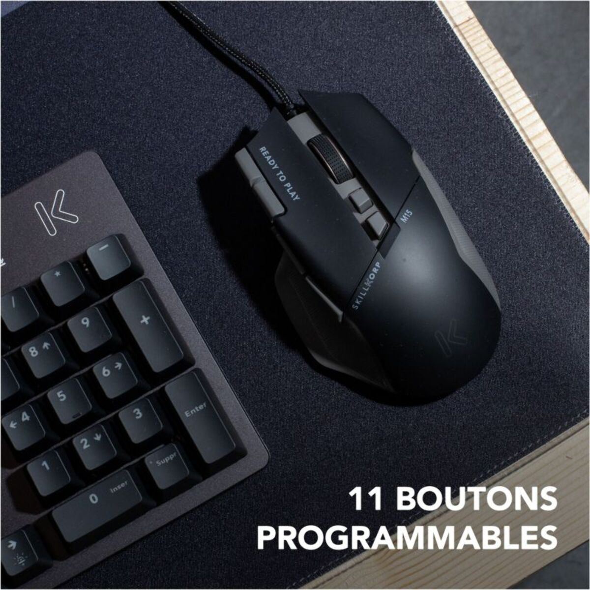 Souris Gamer Filaire SKILLKORP M15 NOIRE V2 Progress