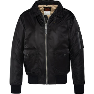 OHARA-RS FLIGHT JACKET WITH DETACHABLE PILE FUR COLLAR 100% RECYCLED NYLON
BLACK OR BROWN COLLAR= 100% POLYESTER
BEIGE OR RUST COLLAR= 60% ACRYLIC 40% CASHMERE Nero