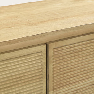 Meuble tv Bali -bois massif de mangue-couleur bahamas naturelles 180 x 50 x 40 cm