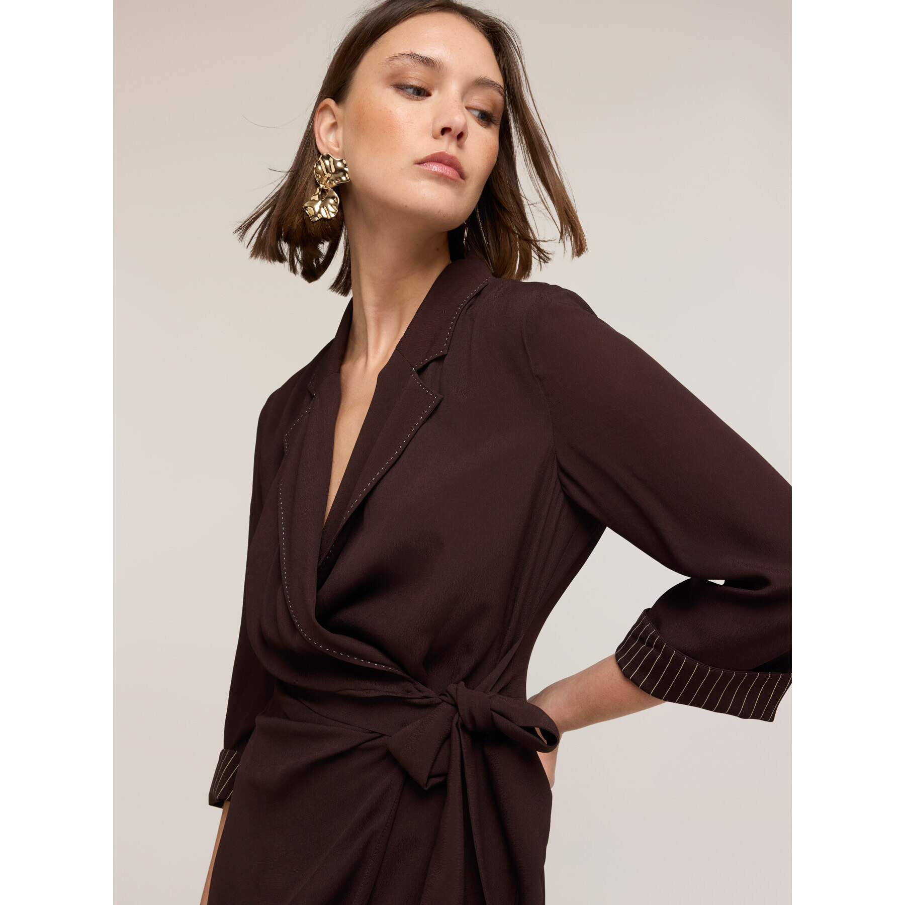 Motivi - Vestito chemisier The Tailoring Lab - Marrone