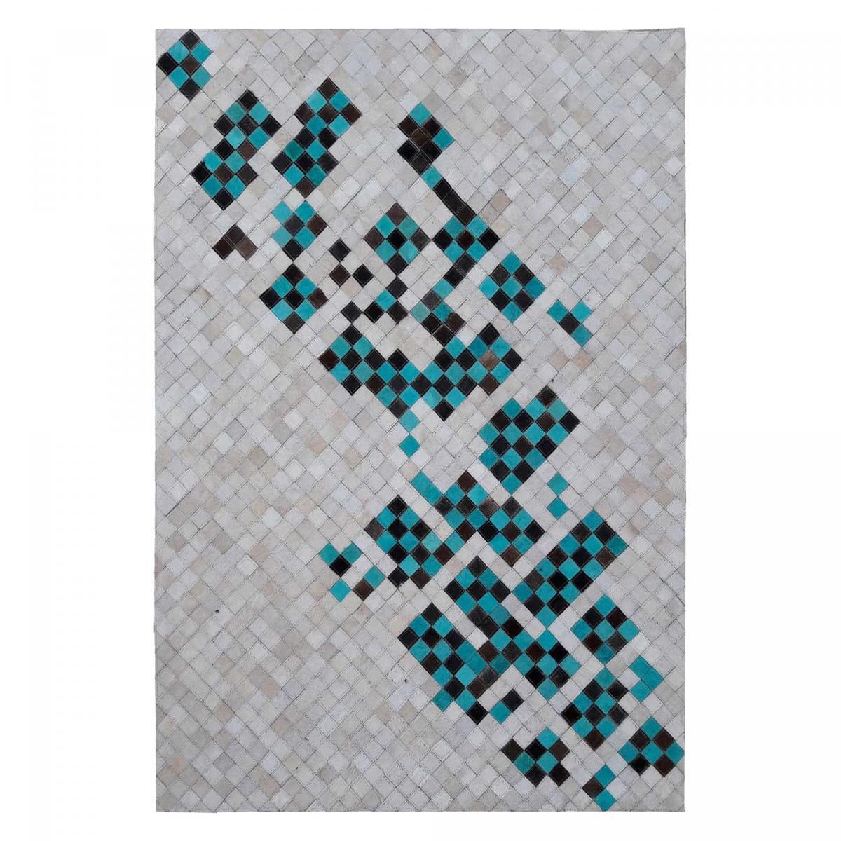 Tapis peau de vache kilim fait main DICU