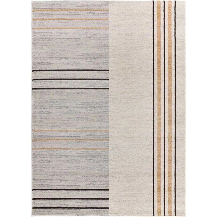 CRAFT Alfombra geométrica en tonos gris y beige, varias medidas disponibles