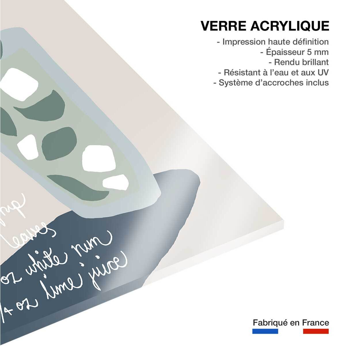 Tableau pause mojito Tableau plexiglas