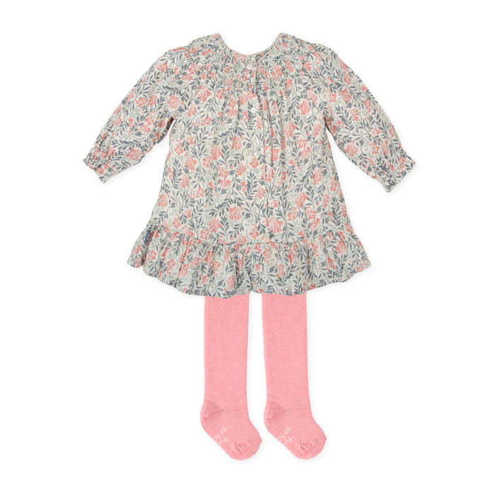 VESTIDO CON LEOTARDOS GRIS - Gris