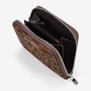 Monedero estampado leopardo