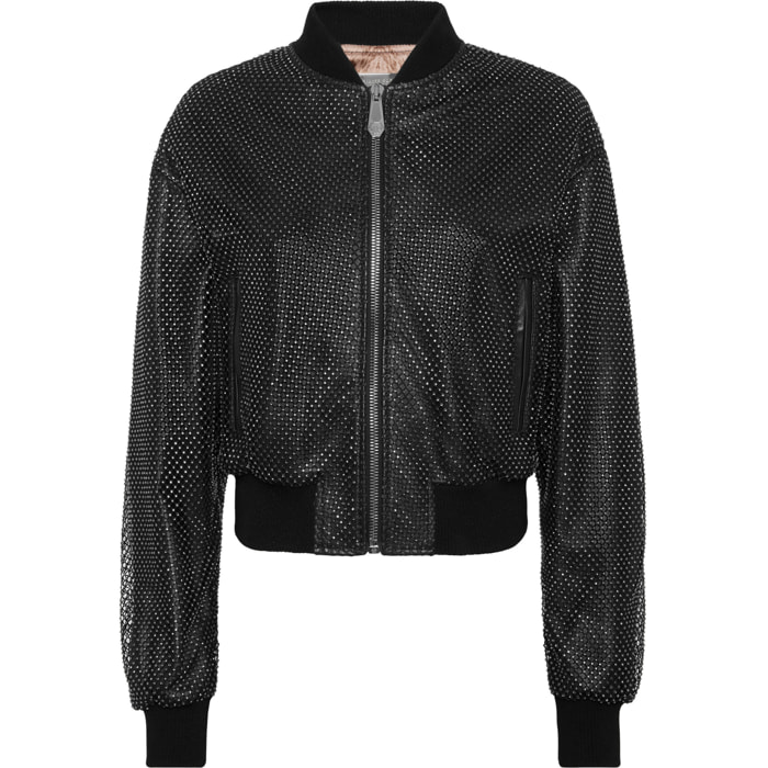 PHILIPP PLEIN Bomber de cuero