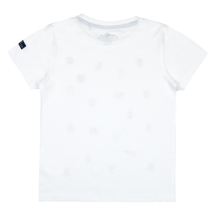 T-Shirt con stampa all over Polo Club St Martin Bianco