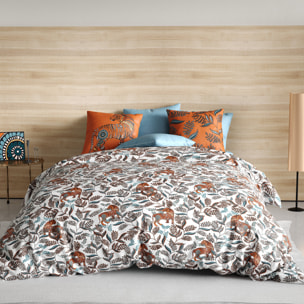 Parure de couette 3pcs 100% coton 57 fils/cm2-savane