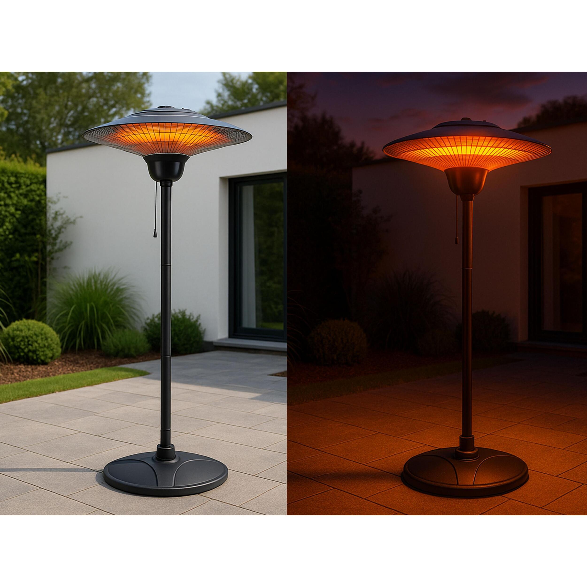 Estufa de exterior con pie tipo farola HEATY LAMPY PURLINE