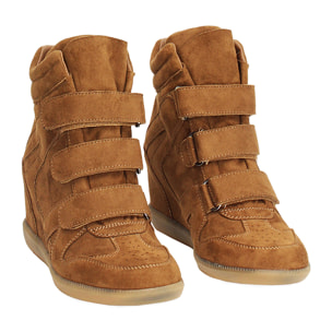Zapatillas marrones tacón 7 cm