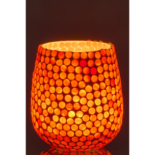 J-Line Chandelier Mosaïque - verre - orange - large