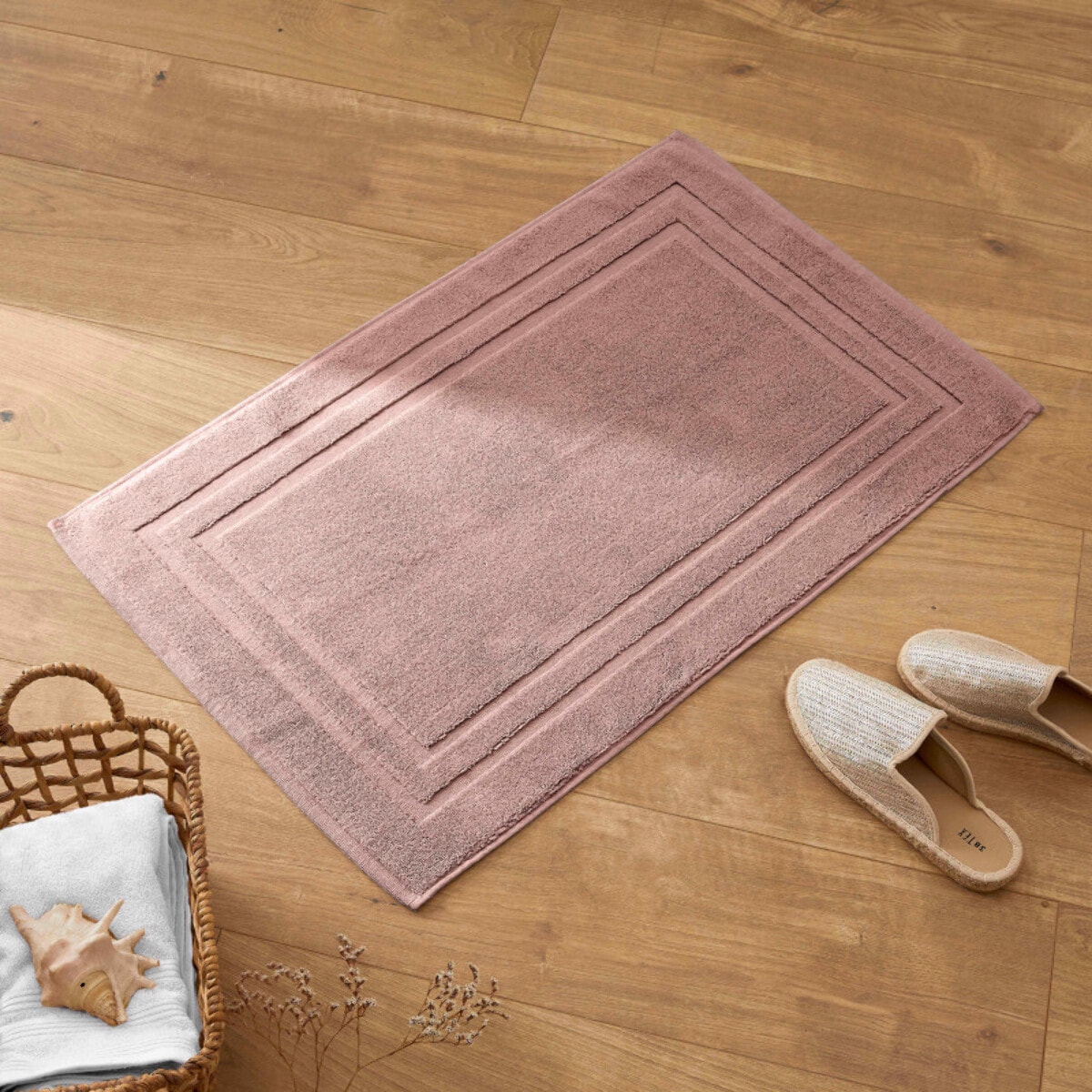 Tapis de bain "Spa" 50 x 80 cm / 950 gr/m² - Couleur: "Spa" Vieux Rose