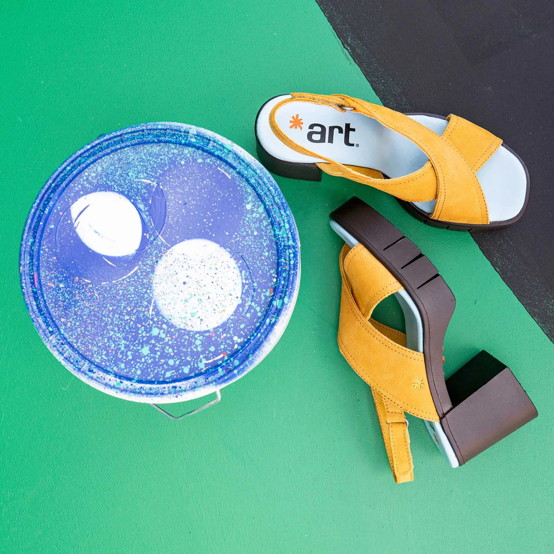 Sandalias con tacón 1990 NAPPA YELLOW / EIVISSA color Yellow