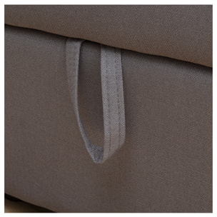 Canapé d'angle convertible CLARK 3 places taupe