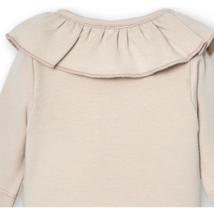 Body cruzado bebé manga larga volante