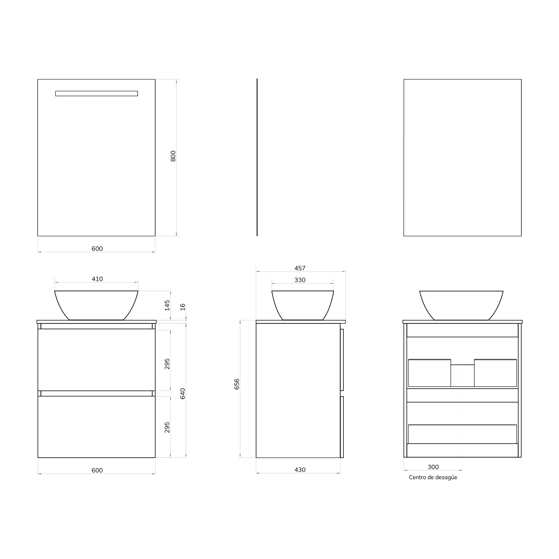 Ensemble de salle de bain LILY, Alday, 60 cm, Teka