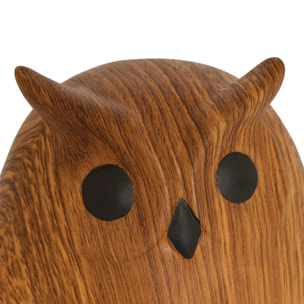 Statuette chouette Automne marron caramel 11x10,3cm