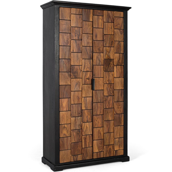 Armoire en bois de manguier et de palissandre 95cm style contemporain