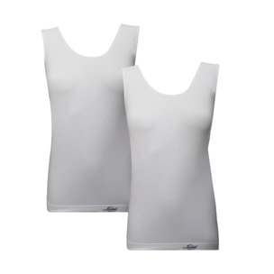 Canotta Intima Donna Spalla Larga Liabel Conf 2pz, Art. AZ2540B Bianco S/M