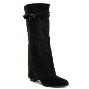 Bota De Tacón - Negro - Altura: 9 Cm