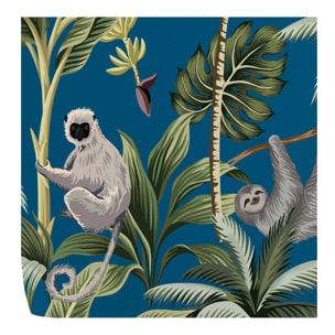 Carta da Parati Jungla Tropicale Blu