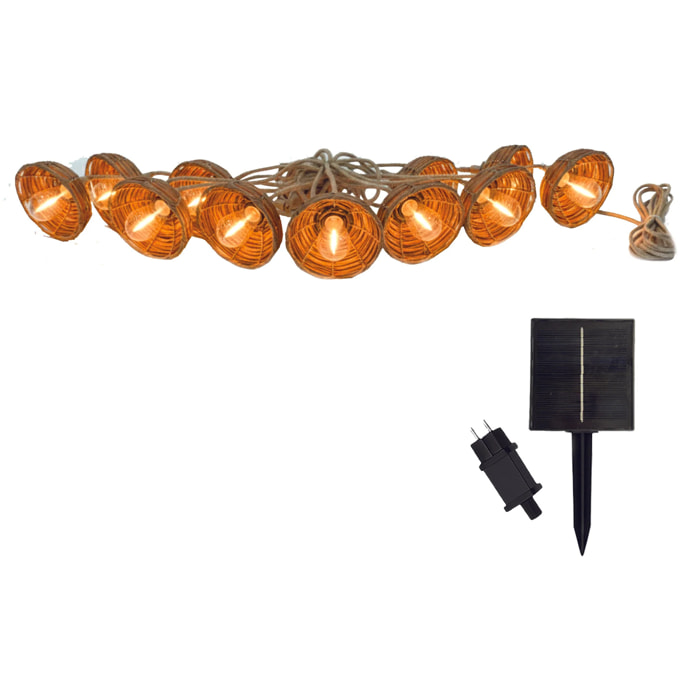 Guirlande solaire COTTAGE 10 LED 8M