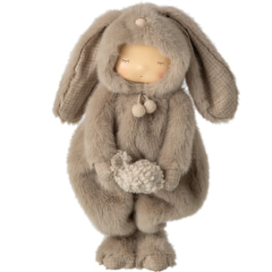 J-Line Enfant lapin et coq - polyester - marron
