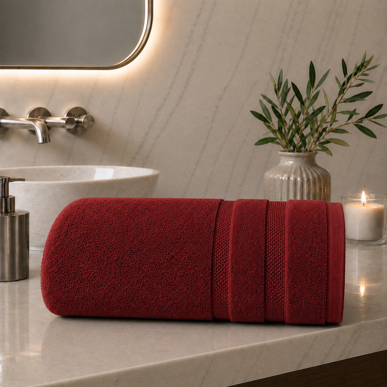 COTONE EGIZIANO Telo Bagno Spugna Lusso 530 gr_100x150_Cherry Bloom