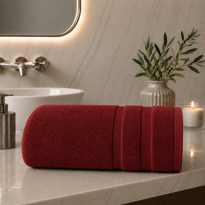 COTONE EGIZIANO Telo Bagno Spugna Lusso 530 gr_100x150_Cherry Bloom