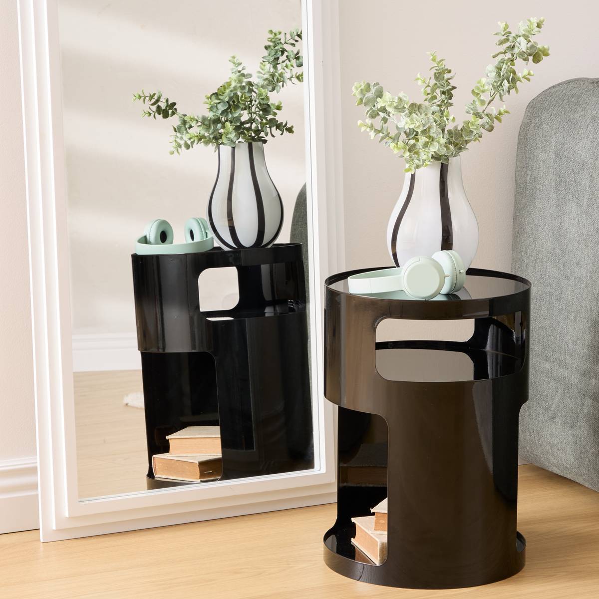 Table d'appoint Ashdal noir 32,5x32,5cm