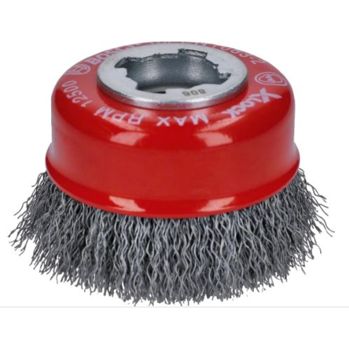 Brosse boisseau acier X-Lock BOSCH Ø70 Fil 0.3 mm - 2608620725